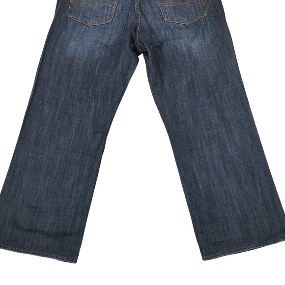 Lucky Brand‎ 181 Relaxed Straight Leg Jeans Dark Wash Men's Size 34 Short Rigid - Picture 6 of 10